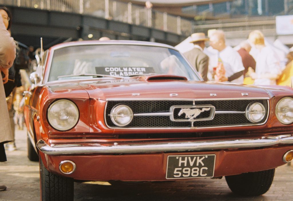 vintage mustang car in London